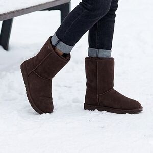 Bearpaw Chocolate Shearling Boots EUC ❤️
